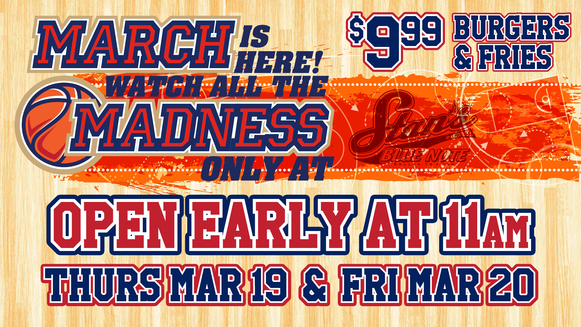 2026 Stans March Madness Open Early Digital Sign 1920 x 1080 JRv1